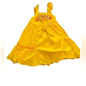 Cupcakes and Cashmere Girls children yellow dress size 4T